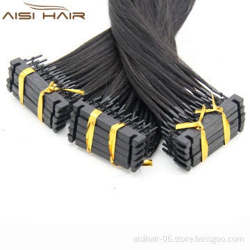 Aisi Hair 18 Inch Double Drawn Russian 6D Human Hair Extension Wholesale Price